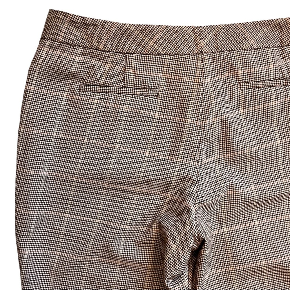 Talbots Signature Flare Wool Window Pane Plaid Wide Leg Trousers - Picture 9 of 14